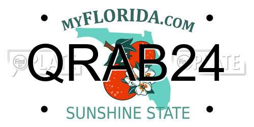 QRAB24 Florida License Plate