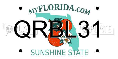 QRBL31 Florida License Plate