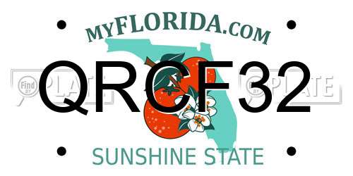 QRCF32 Florida License Plate