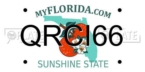 QRCI66 Florida License Plate