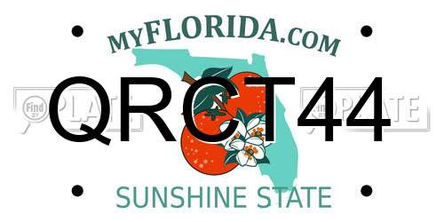 QRCT44 Florida License Plate