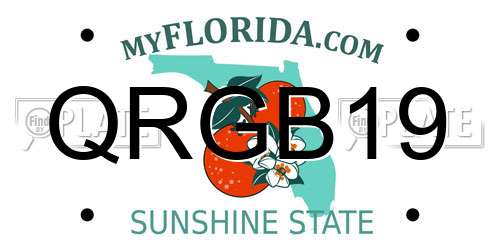 QRGB19 Florida License Plate