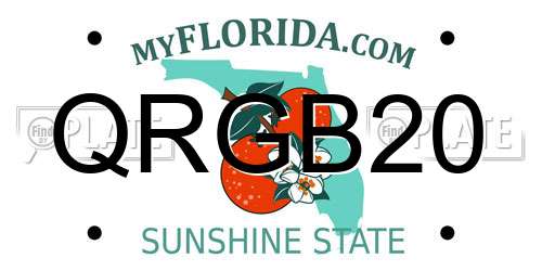 QRGB20 Florida License Plate