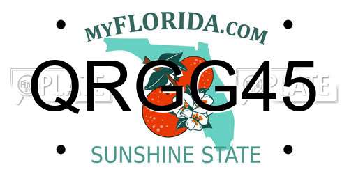 QRGG45 Florida License Plate