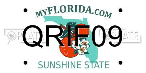 QRIF09 Florida License Plate