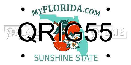 QRIG55 Florida License Plate