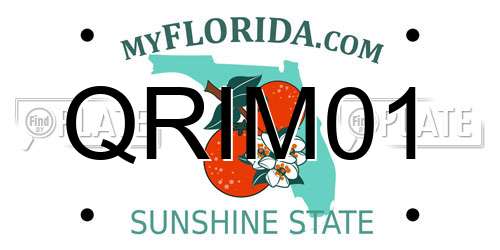 QRIM01 Florida License Plate