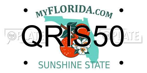QRIS50 Florida License Plate