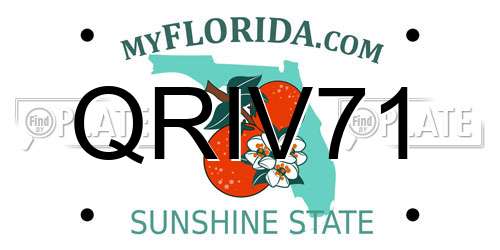 QRIV71 Florida License Plate