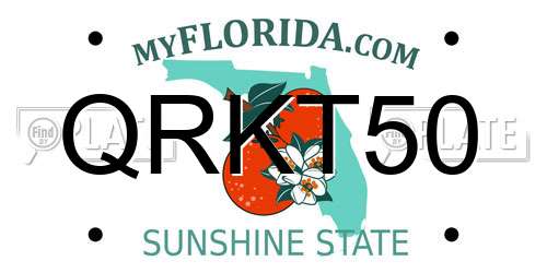 QRKT50 Florida License Plate