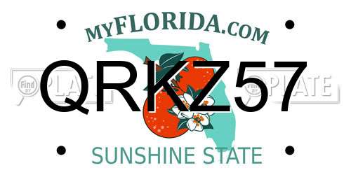 QRKZ57 Florida License Plate