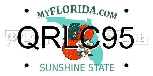 QRLC95 Florida License Plate