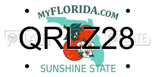 QRLZ28 Florida License Plate