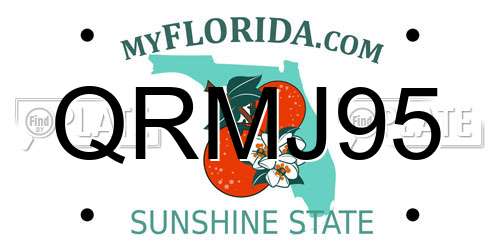 QRMJ95 Florida License Plate