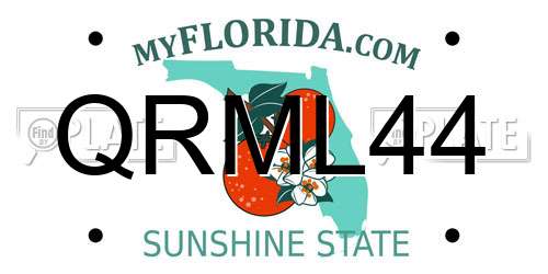 QRML44 Florida License Plate