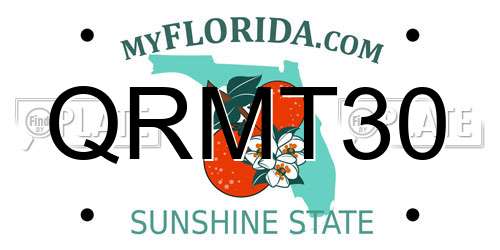 QRMT30 Florida License Plate