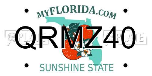 QRMZ40 Florida License Plate