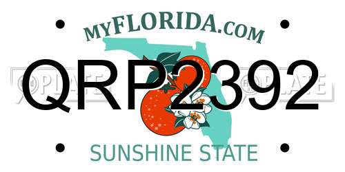QRP2392 Florida License Plate