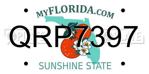 QRP7397 Florida License Plate