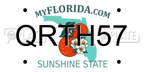 QRTH57 Florida License Plate