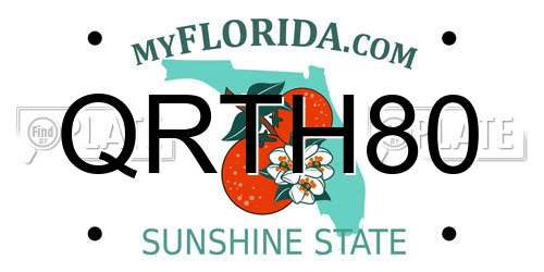 QRTH80 Florida License Plate