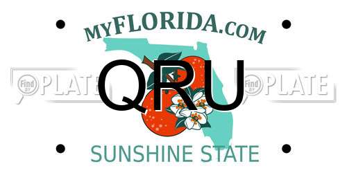QRU Florida License Plate
