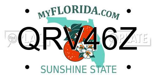 QRV46Z Florida License Plate