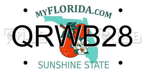 QRWB28 Florida License Plate