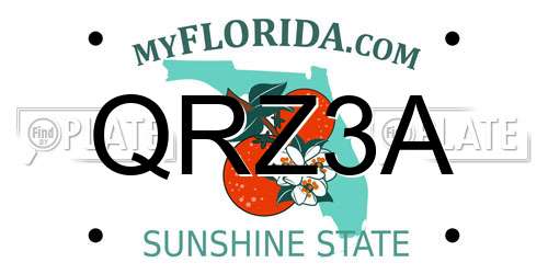 QRZ3A Florida License Plate