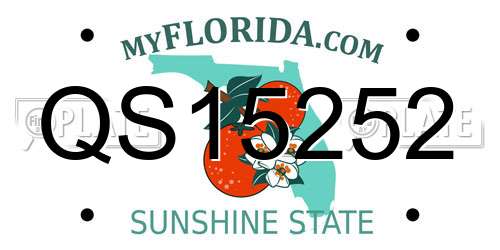 QS15252 Florida License Plate