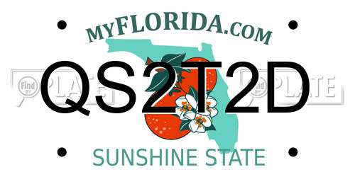QS2T2D Florida License Plate