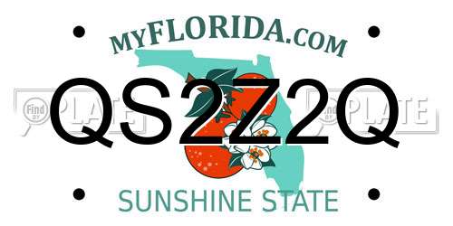 QS2Z2Q Florida License Plate