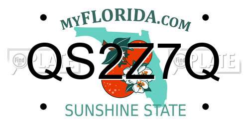 QS2Z7Q Florida License Plate