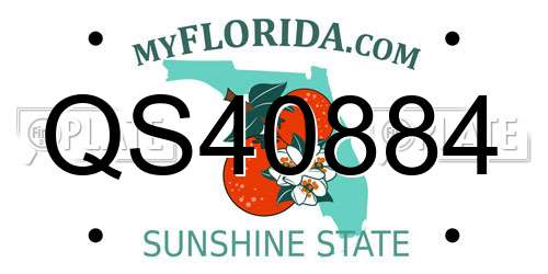 QS40884 Florida License Plate