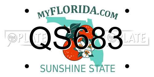 QS683 Florida License Plate