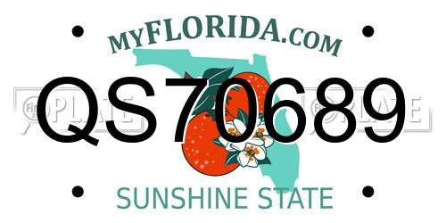 QS70689 Florida License Plate