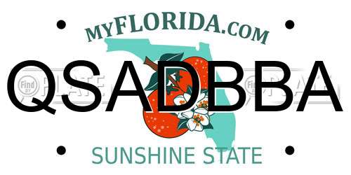 QSADBBA Florida License Plate
