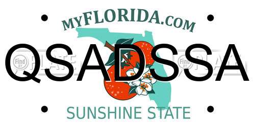 QSADSSA Florida License Plate