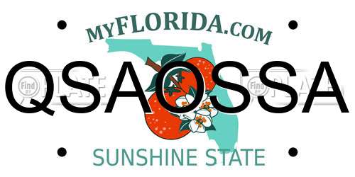 QSAOSSA Florida License Plate