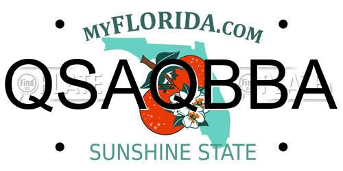 QSAQBBA Florida License Plate