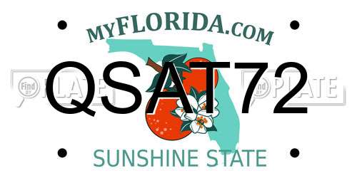 QSAT72 Florida License Plate