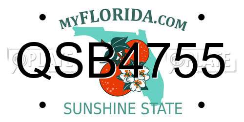 QSB4755 Florida License Plate