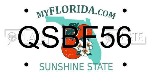 QSBF56 Florida License Plate