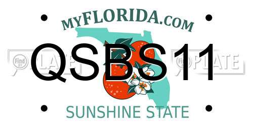 QSBS11 Florida License Plate