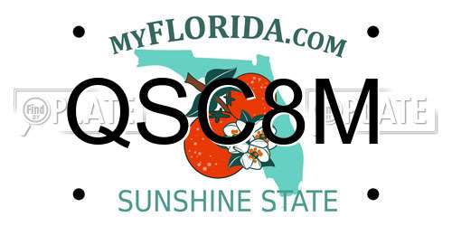 QSC8M Florida License Plate