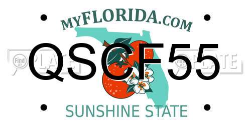 QSCF55 Florida License Plate