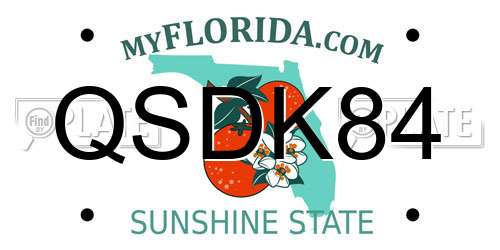 QSDK84 Florida License Plate