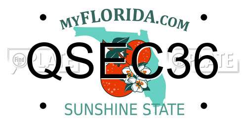 QSEC36 Florida License Plate