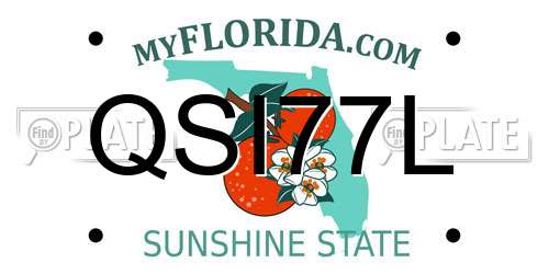 QSI77L Florida License Plate