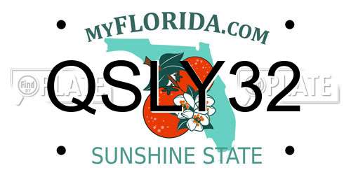 QSLY32 Florida License Plate